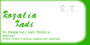 rozalia kadi business card